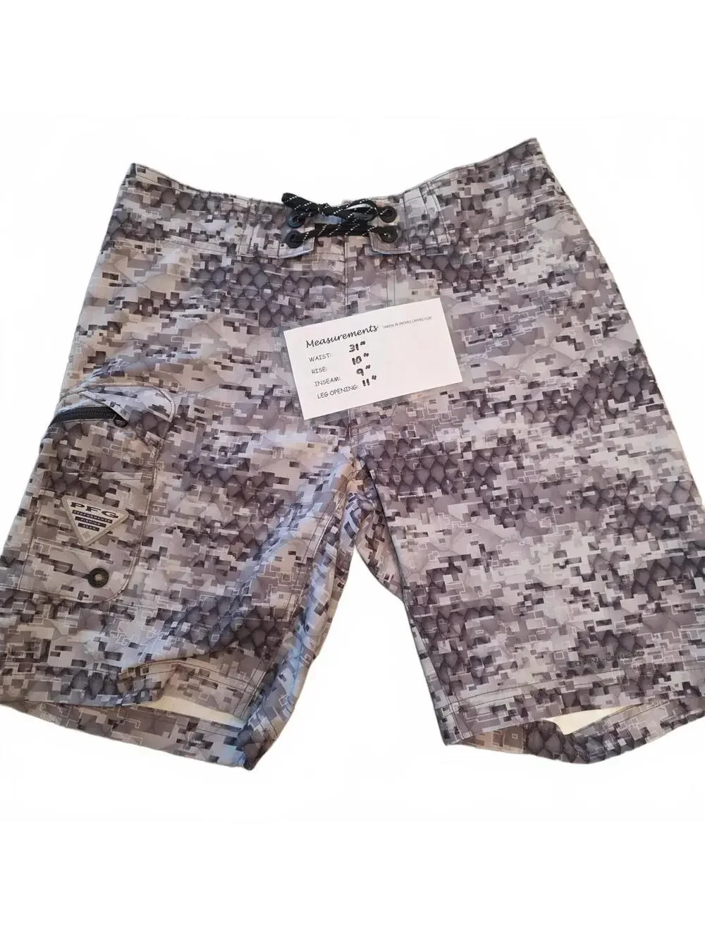 Columbia Men's PFG Grey Swim Board Short SZ 30 Fishing Performance